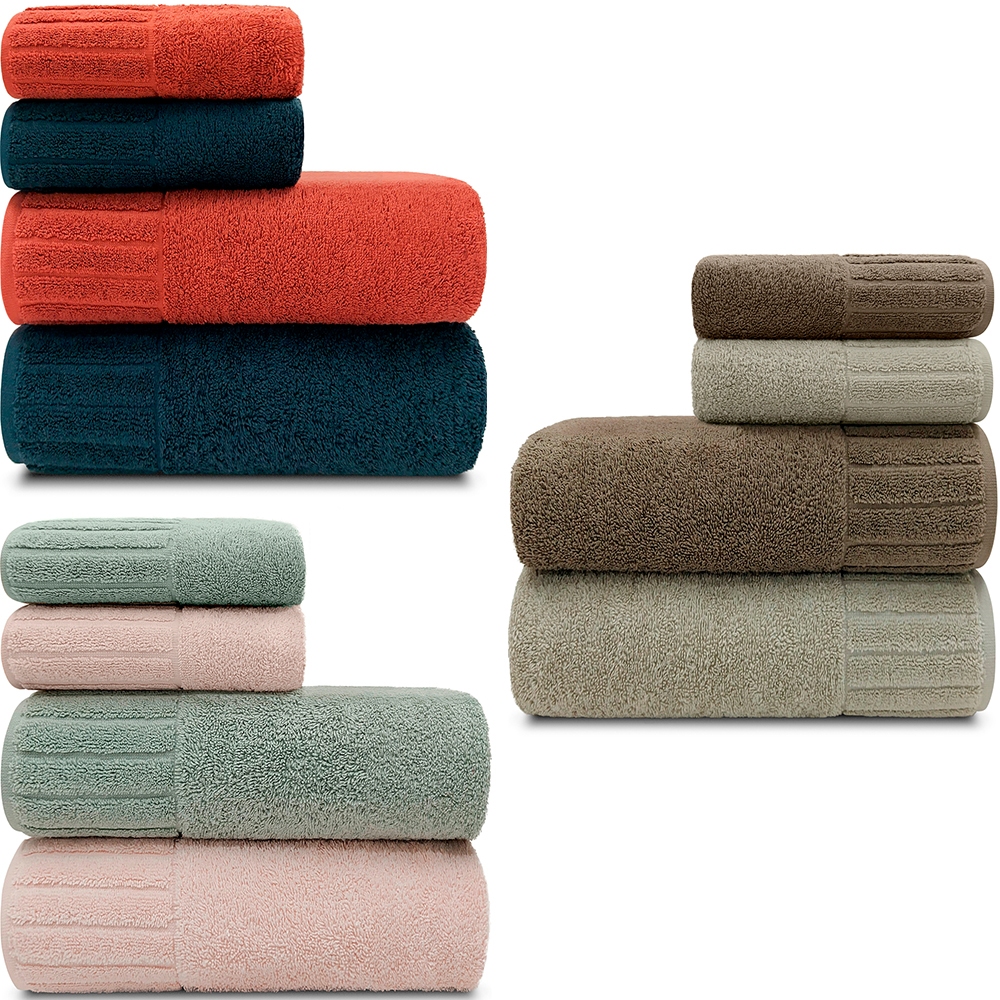 Jogo de Toalha 4 peças Banhão e Rosto 100% Algodão Velour Camesa - Emcompre em Oferta na Shopee