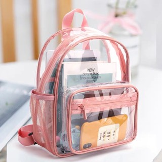 Mochila Transparente Feminina Multifuncional Para Viajar Estilo Casual Com Grande Capacid…