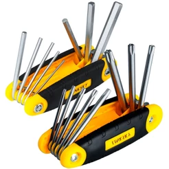 Jogo De Chave Allen / Torx Profissional De Aço Cromo Canivete Dobrável Resistente