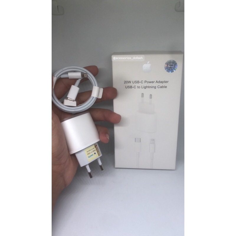 Kit Carregador para iPhone 20W Turbo Fonte+Cabo Lightning Tipo C - Enivo Imediato