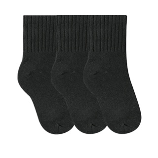 Kit 3 Pares De Meias Cano Médio De Algodão Selene Infantil Com Calcanhar Verdadeiro Lisa em Oferta na Shopee