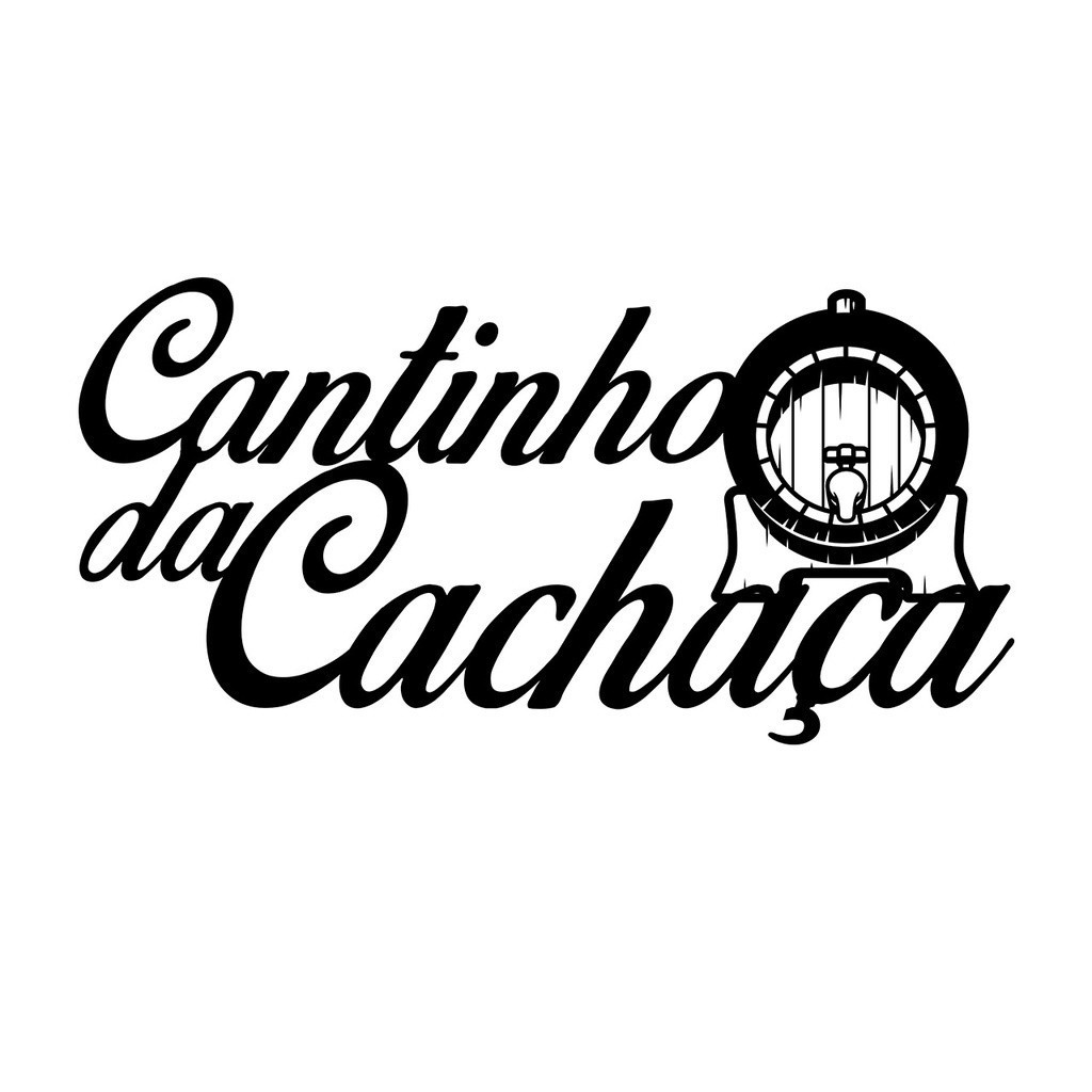 Quadro Decorativo Cantinho da Cachaça MDF Premium 3mm na Cor Natural (Cru) e Preto