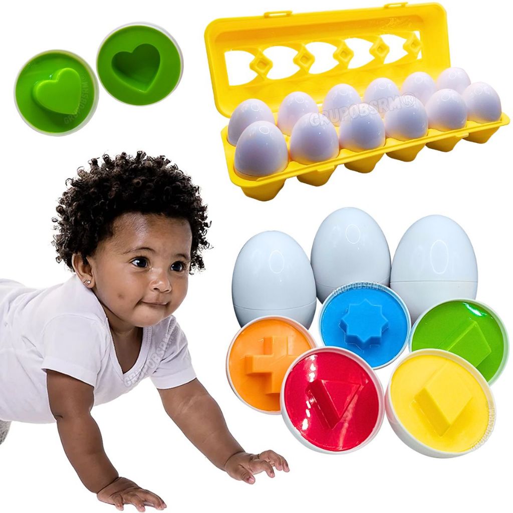 Jogos pedagógicos infantil educativo Encaixe Ovos formas geométricas brinquedo recreativo didático criança 3 anos jogo de tabuleiro infantis para creche escola presente menino menina dia das crianças