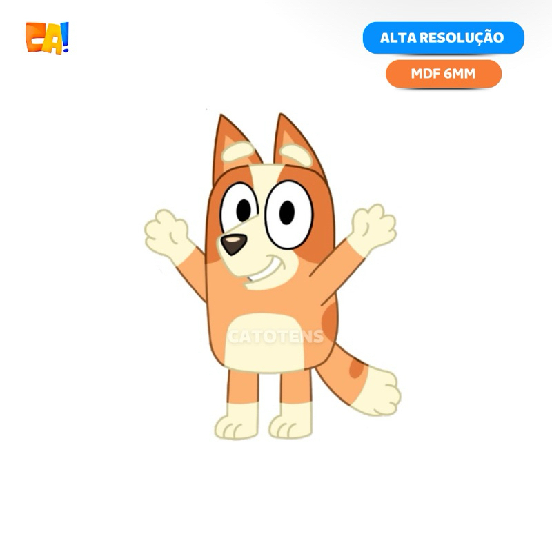 Display de chão MDF 6mm Bingo (Bluey e Bingo) 50cm a 95cm