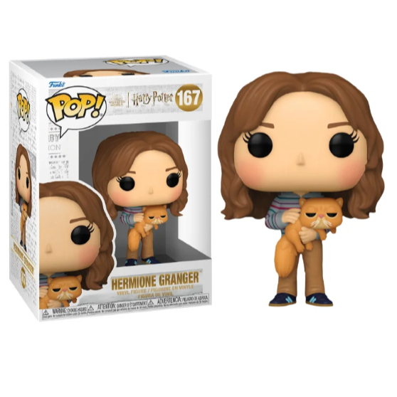 FUNKO POP HARRY POTTER 7 HERMIONE W/CROOKSHANKS 167 NOVO ORIGINAL