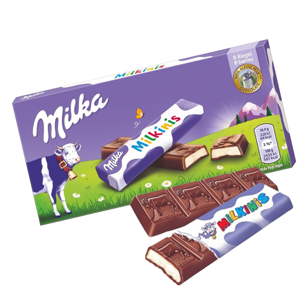 Caixa De Chocolate Milka-milkinis Sticks Tabletes Importado em Oferta na Shopee