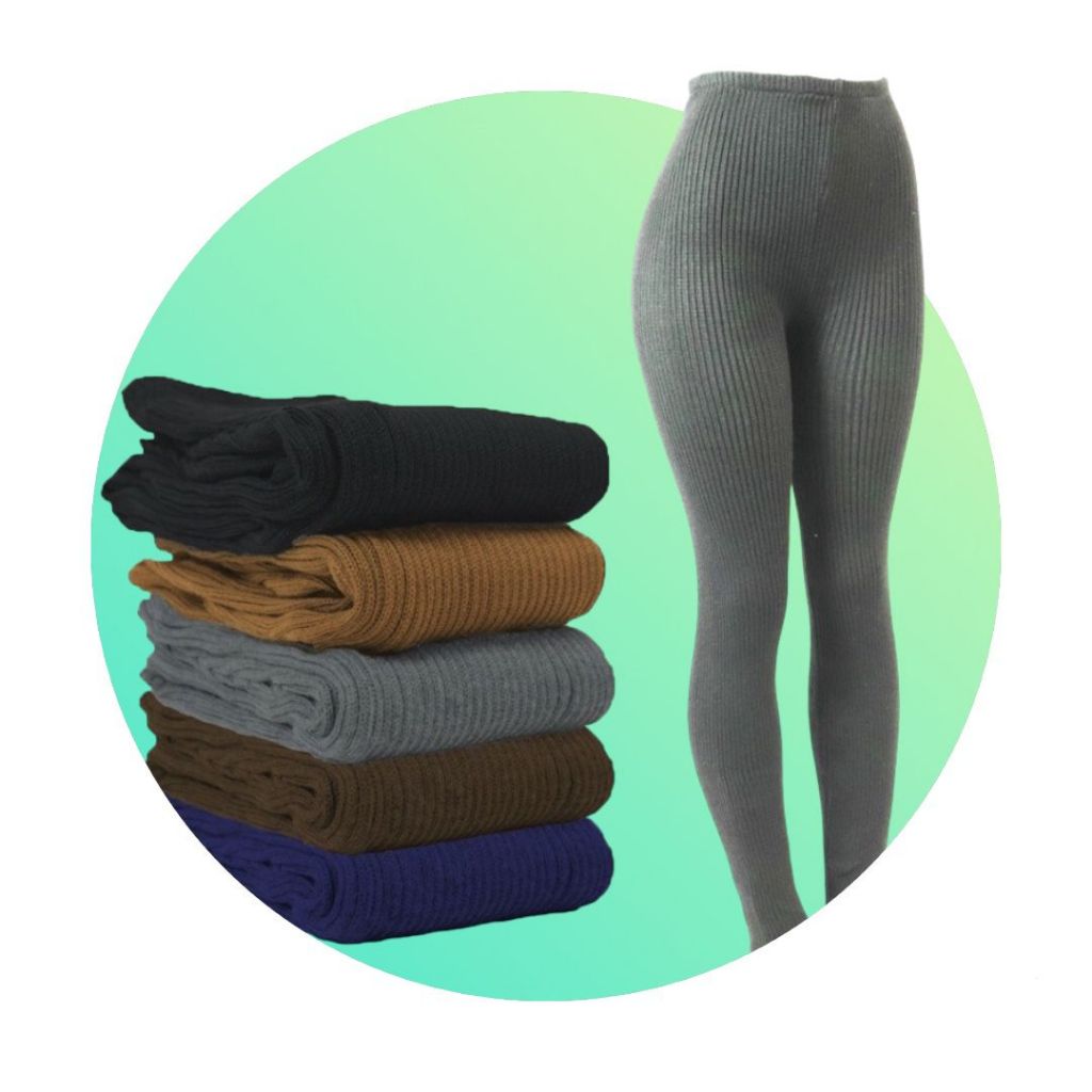 Calça Fusô Tricot 2 Pele Grossa Inverno Lisa