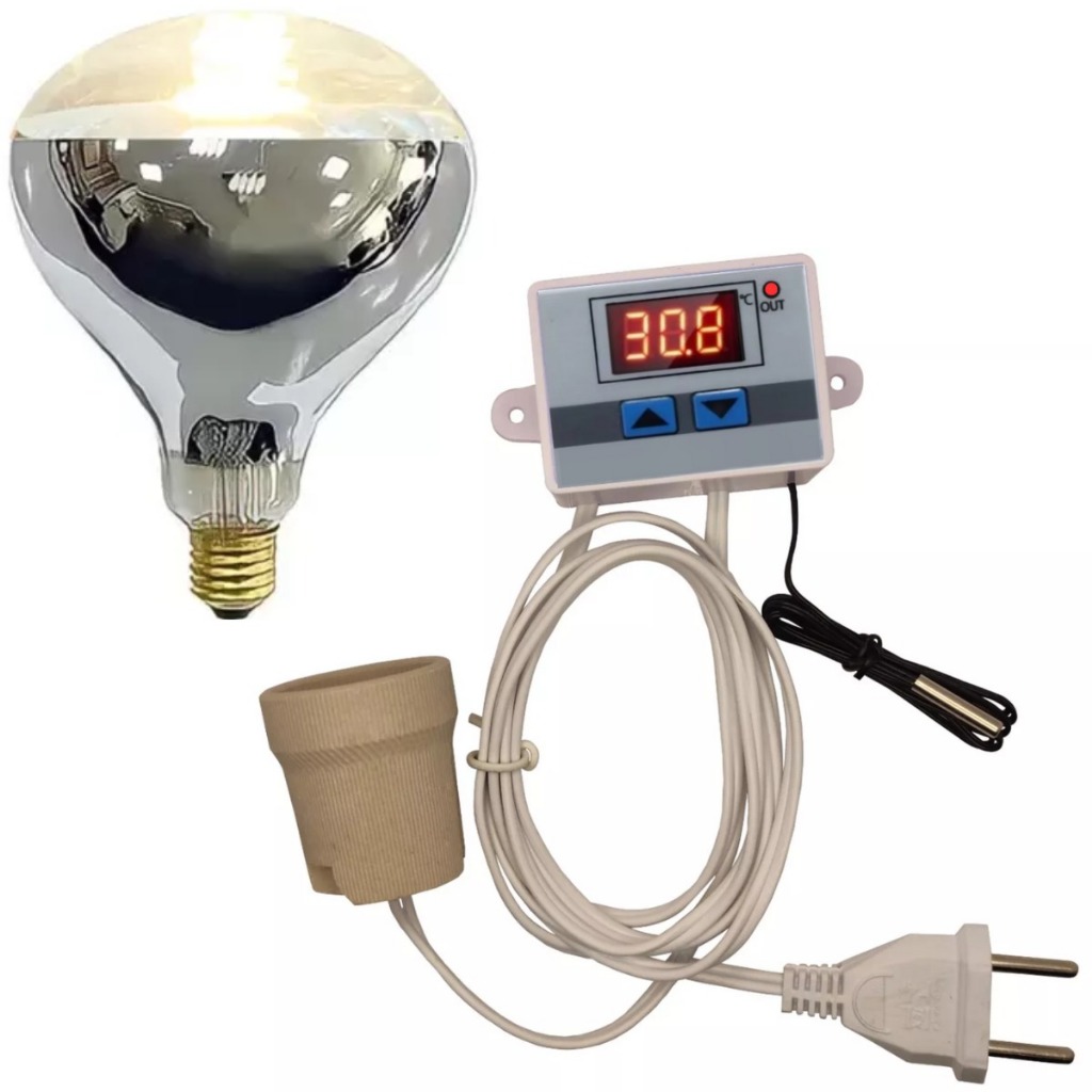 Aquecedor C/ Controle De Temperatura Digital Para Aves E Pet
