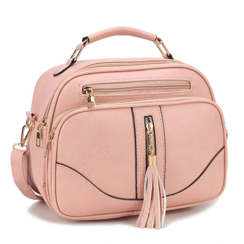 Bolsa Feminina Com Alça Lateral Transversal Faixa de Mão De Couro V2336 LING em Oferta na Shopee