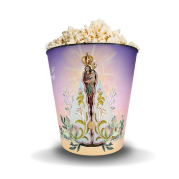 BALDE POPCORN CÍRIO DE NAZARÉ FUNDO ROSA 3L