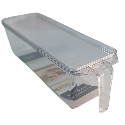 Organizador Geladeira Cozinha Acrílico com Tampa 31x10 x10 Cm