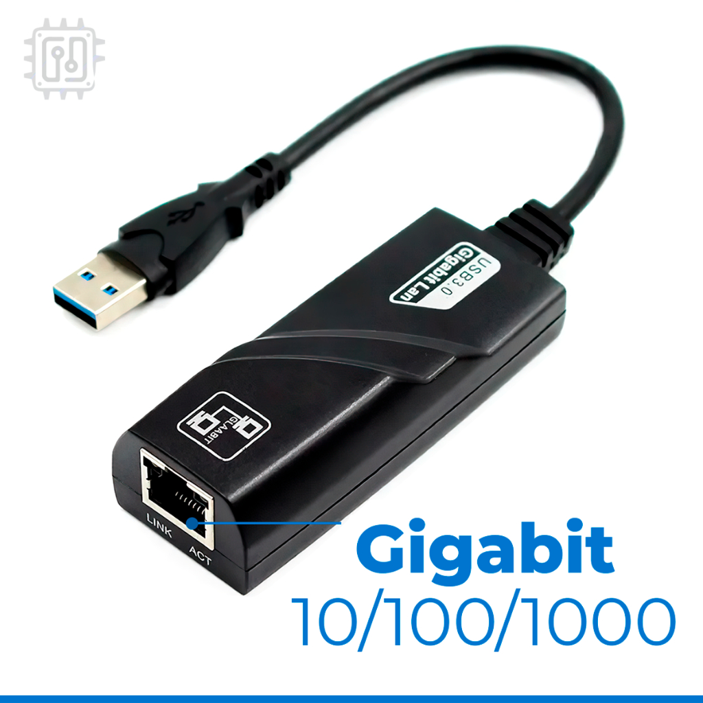 Placa De Rede Usb 3.0 Ethernet Lan Rj45 10/100/1000 Gigabit