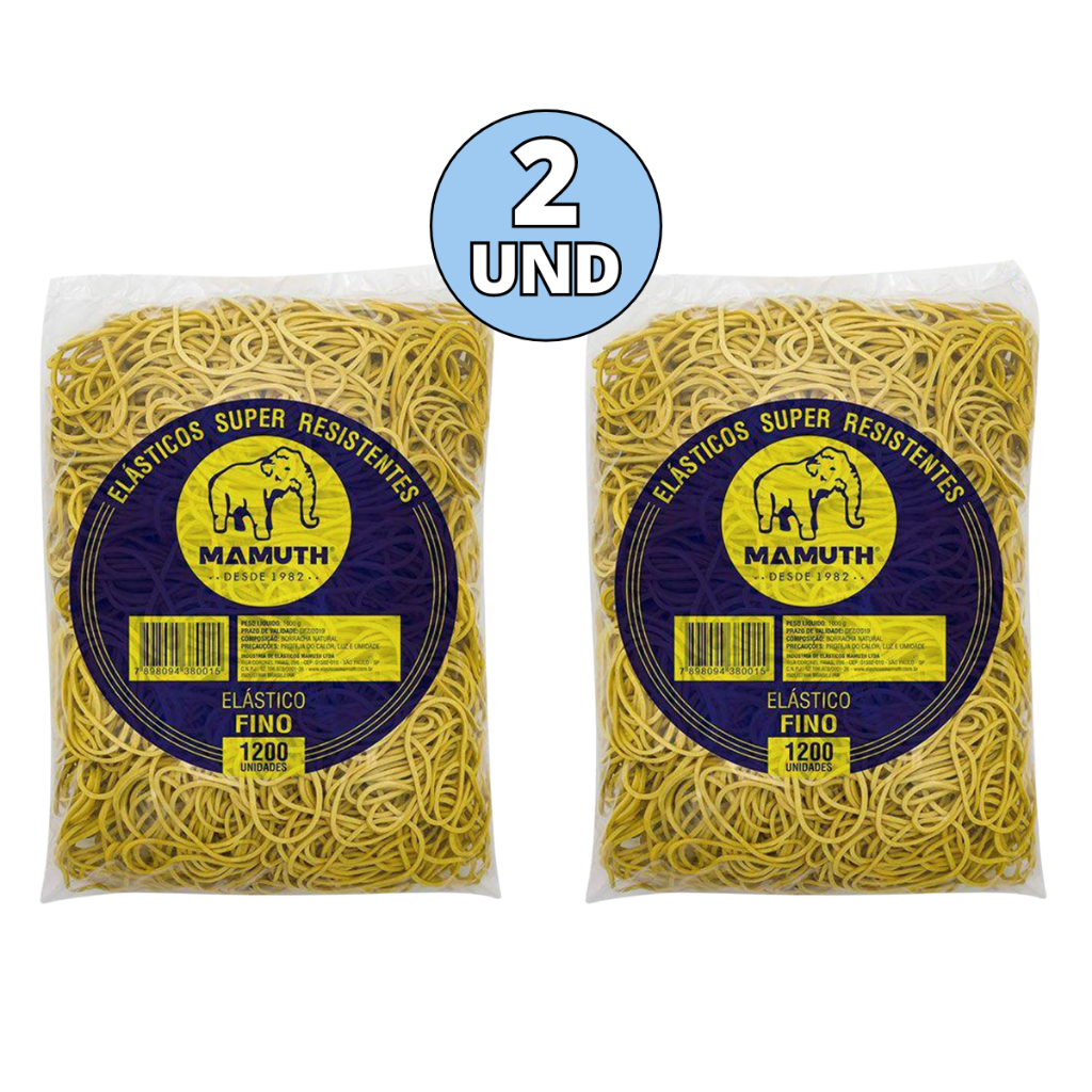 Kit 2 Elástico De Dinheiro Liga Liguinha Amarela 1KG cada em Oferta na Shopee