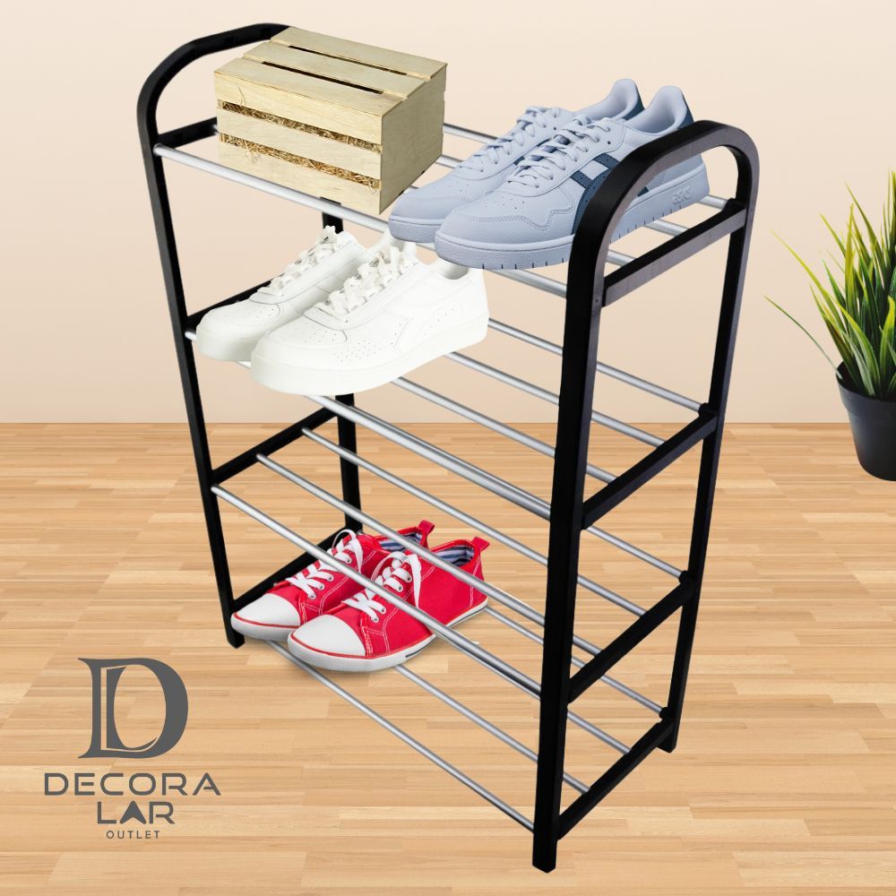 Sapateira Porta Sapato Desmontavel Organizador Calçados Casa - 8 Pares / 4 Andares Multiuso
