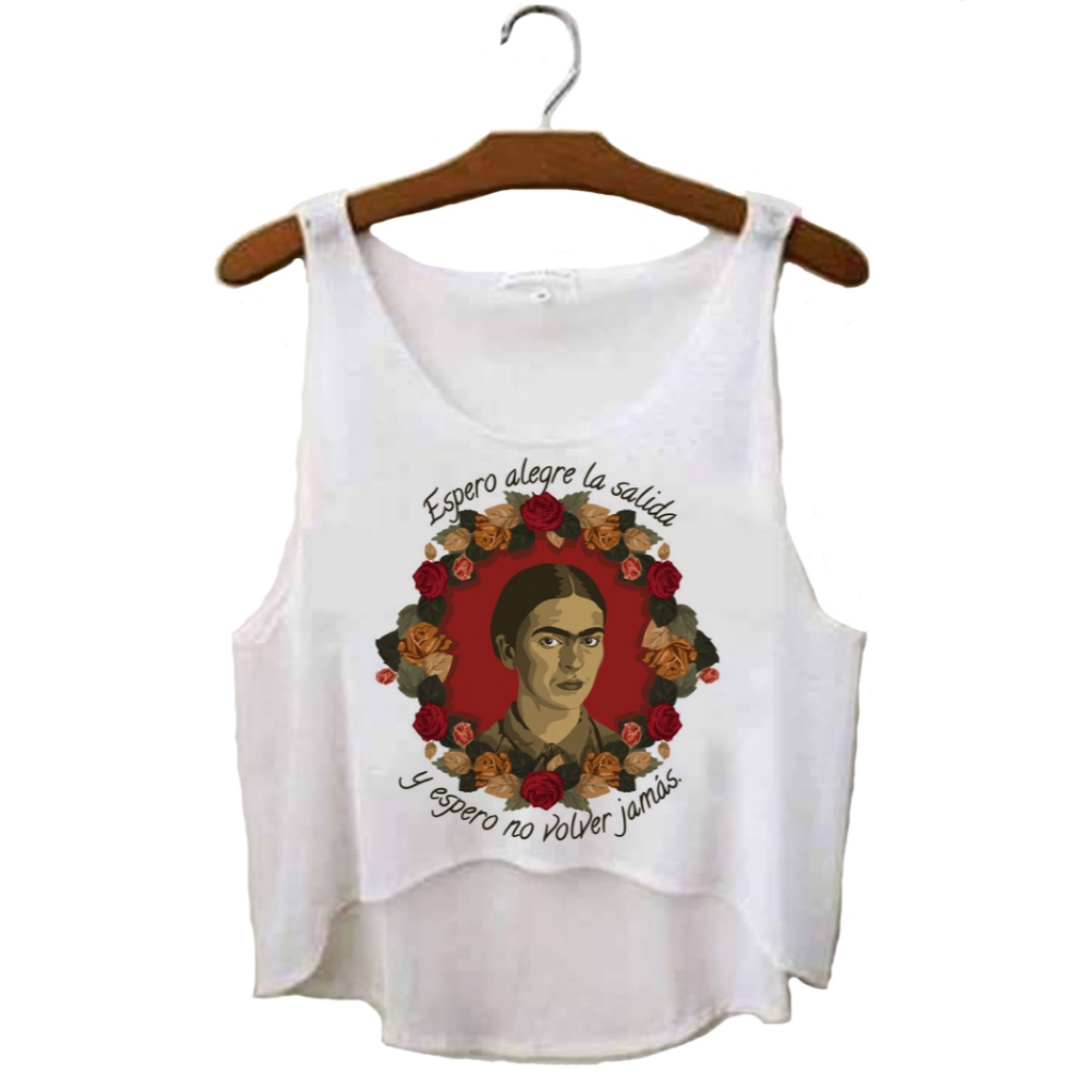 Cropped Frida Kahlo Frases || Regata Tshirt Tumblr Aesthetic Pinterest