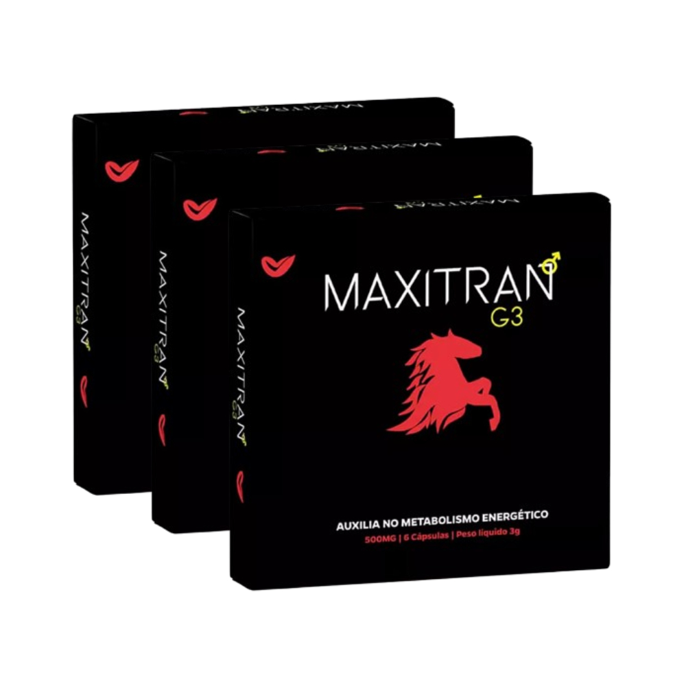 3x Maxitran G3 Muwiz Com 6 Cápsulas 500mg