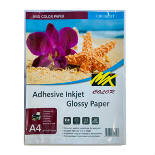 Papel Fotográfico Adesivo A4 115g 20 folhas Mix Color em Oferta na Shopee