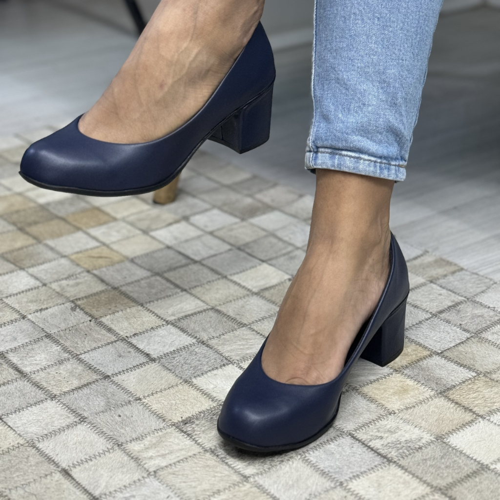 Salto Social Scarpin Fechado Confort em Oferta na Shopee