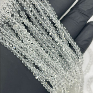 FIO DE CRISTAL VIDRO ACHATADO TRANSP. AZUL ROSA VERMELHO BRANCO PRETO SEXTAVADO 4MM  APROX 140 PECAS em Oferta na Shopee