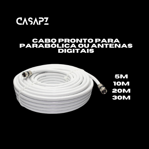 Fio Pronto Para Antenas Digital 5M 10M 20M 30M em Oferta na Shopee