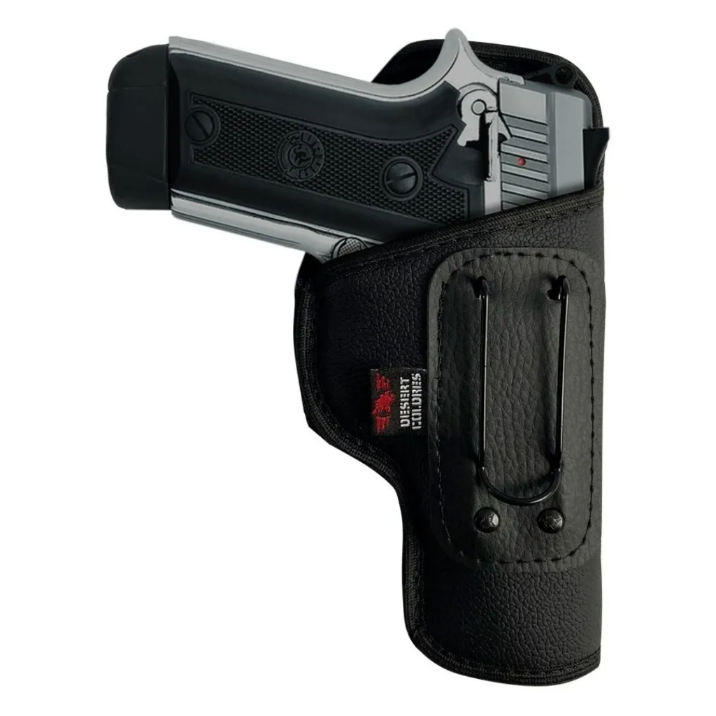 Coldre Velado (Com ou Sem Aba) Dissim. Interno Para Pist. 380/ 938/940/58 Hc Plus Em Neoprene e Couro P.U Desert Coldres