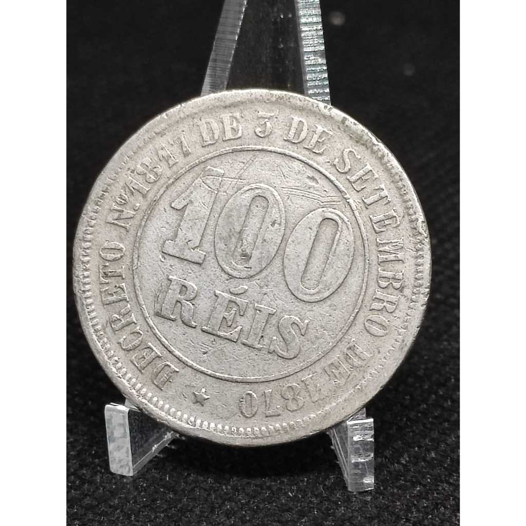 Moeda 100 Réis ano 1881 Níquel do império data escassa