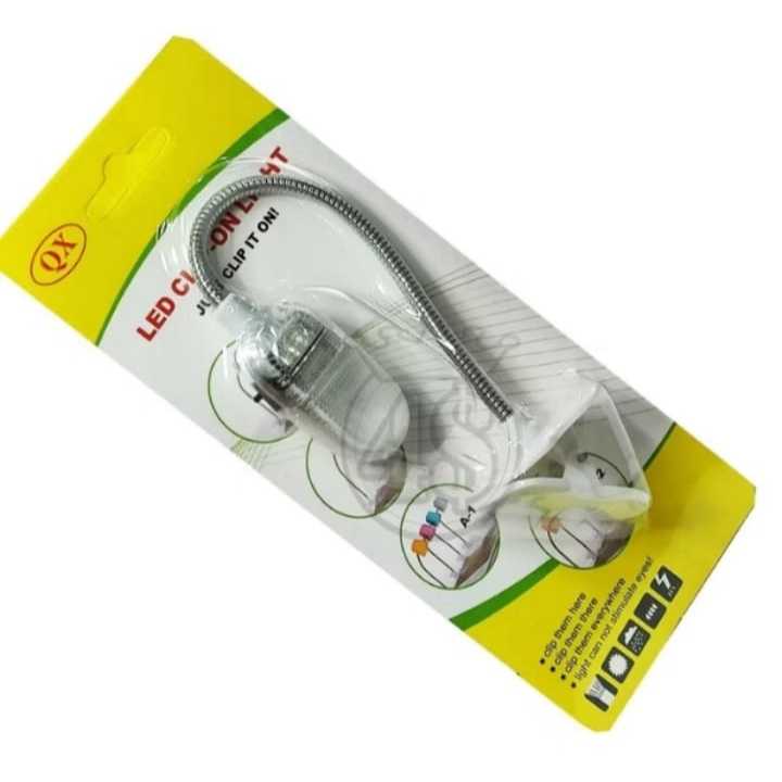 HYQ1550 Mini Luminária Flexível Para Leitura Led Grampo Clip Mesa Livro