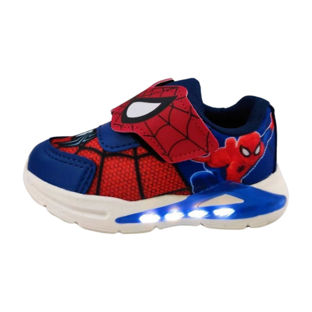Tênis Infantil Minipe de Led Personagens Homem Aranha 2410