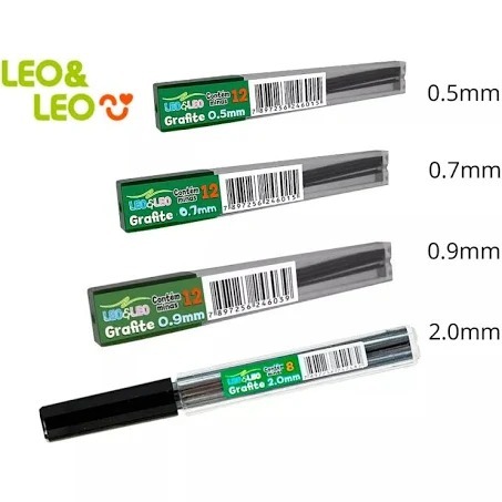 Grafite para Lapiseira Mina De Grafite 0.5mm 0.7mm 2.0 mm Leo&Leo