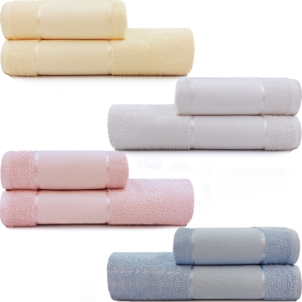 Jogo De Toalha 2 Peças Banho + Rosto Para Bordar 100% Algodão - Multiarte Dohler - BF Casa em Oferta na Shopee