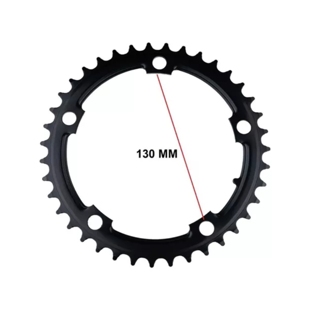 Coroa Bike Speed 39 Dentes Bcd 130 5 Furos Compatível Pedivela Shimano Sram