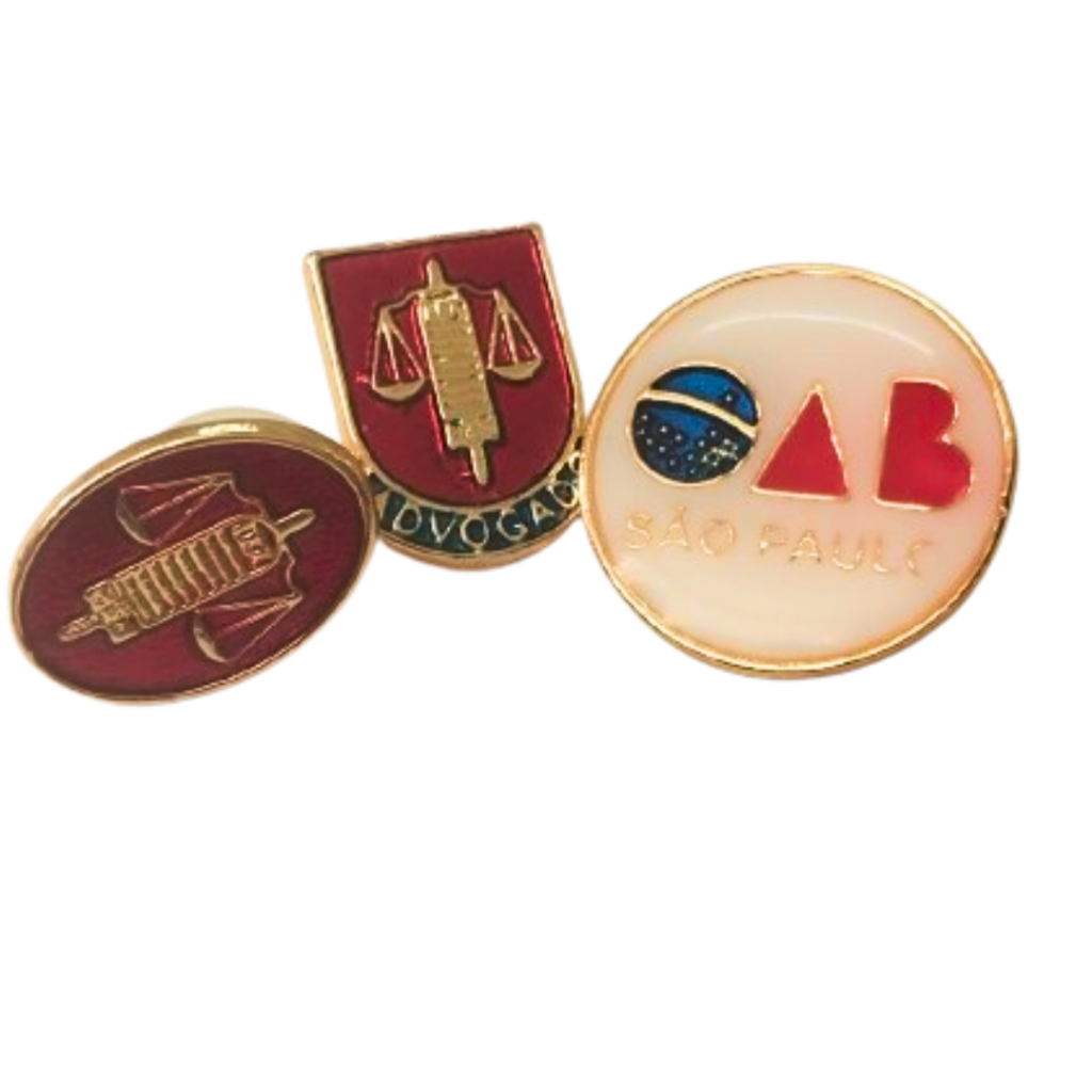 Kit 3 Pins Bottons Broche  OAB - Ordem dos Advogados do Brasil