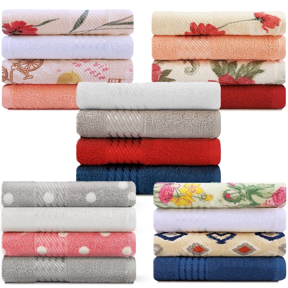 Jogo de Toalhas 4 Peças - Rosto Felpuda 100% Algodão Prisma - BF Casa em Oferta na Shopee