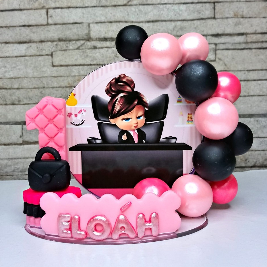 Vela de aniversário A  Poderosa Chefinha personalizada / topo de bolo /  em biscuit