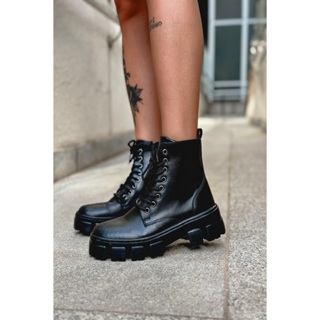 Bota Coturno Dubuy Feminina Sola Tratorada Preto Anne 1104FG em Oferta na Shopee