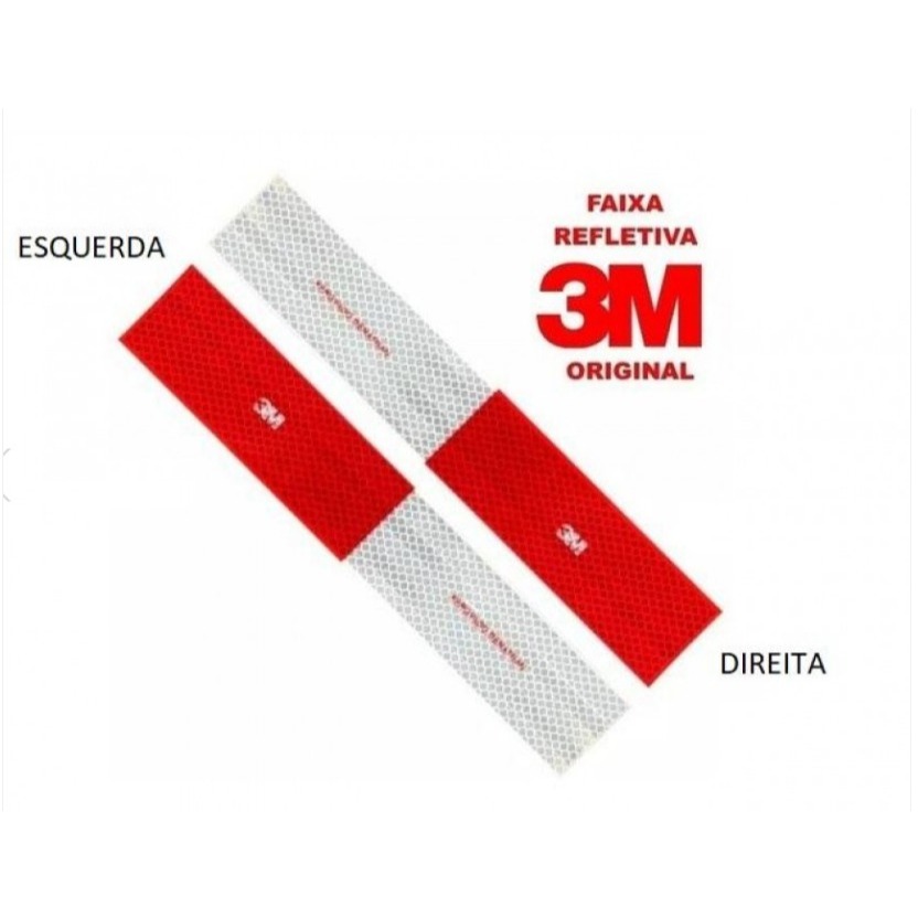 FAIXA REFLETIVA KIT 8 LATERAL 3M ORIGINAL CAMINHAO ONIBUS VAN em Oferta na Shopee