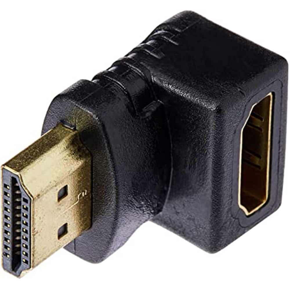 Detalhes do Adaptador HDMI Macho X Femea 90 Graus Conectar Aparelhos Fácil Transferir Arquivos Áudio Vídeo