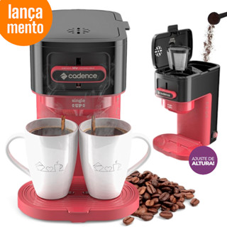 Cafeteira Elétrica Cadence com 2 xicaras Caf230 Single Up Vermelha Preto Filtro Reutilizáv...