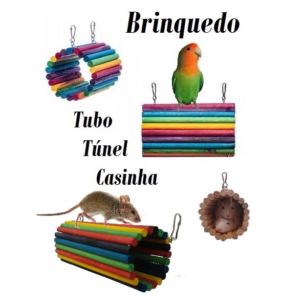 Brinquedo Tubo para Aves Roedores Túnel Casinha Esconderijo Calopsita Agapornis Periquitos Hamster Twister Camundongo