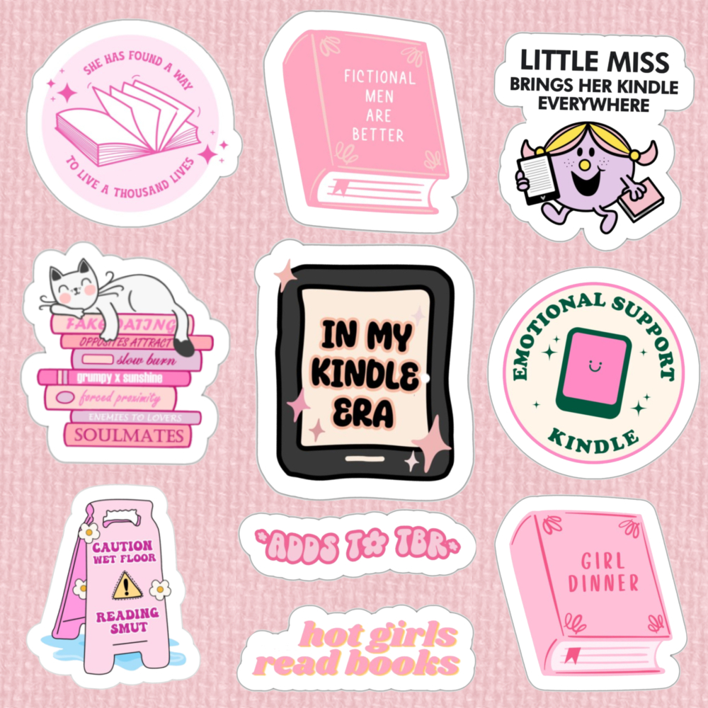 kit stickers adesivos livros bookstan kindle livro book