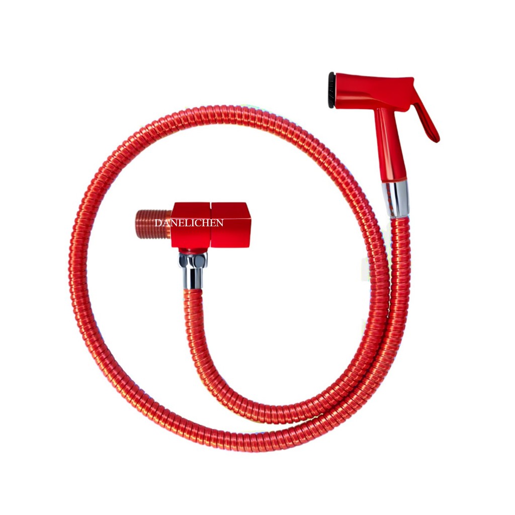 Ducha Higiênica em Metal Vermelha INOX Banheiro Chuveiro de Mão Vermelho Metal