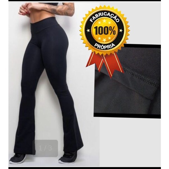 Calça Leg Termica Legging Flare Flanelada Leg Boca De Sino Bailarina Grossa Zero Transparê...