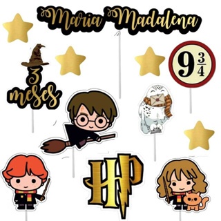 Topo Topper Decoração De Bolo Enfeite Harry Potter