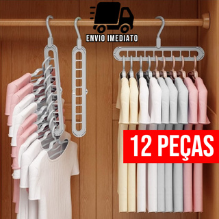 Organizador de Cabide Multiuso para Guarda Roupa Dobrável 9 Divisórias Organização 360º em Oferta na Shopee