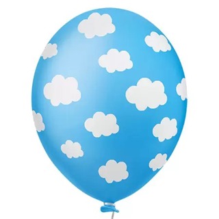 25 Balão Bexigas Nuvens Céu Azul e Branco 11pol Temas Ursinho Aviador e Baloeiro em Oferta na Shopee