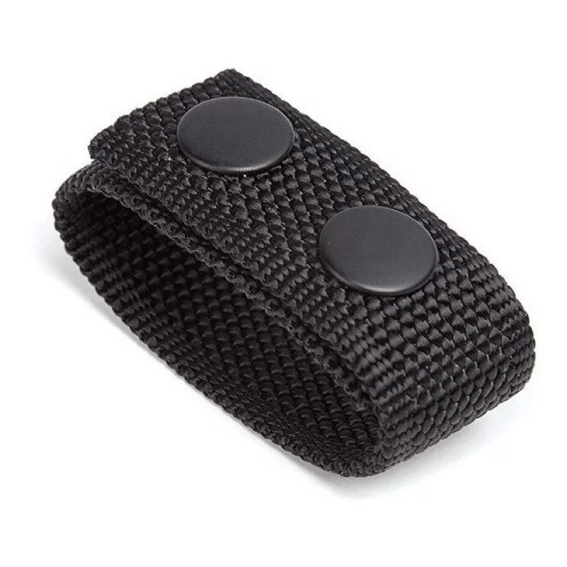 Kit 4 Presilhas de Nylon com Botão de Pressão Preto para Cinto Operacional