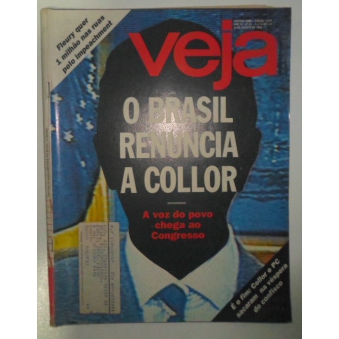 Revista Veja Nº 35 O BRASIL RENUNCIA A COLLOR