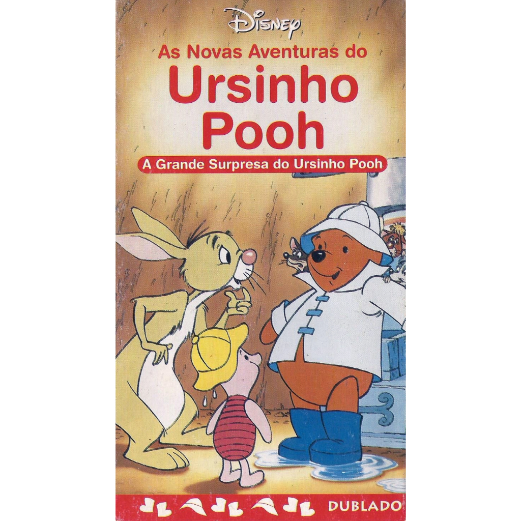 VHS Original: As Novas Aventuras do Ursinho Pooh - A Grande Surpresa do Ursinho Pooh (Puff, Winnie the Pooh, Walt Disney, Christopher Robin, Mark Zaslove, Rich Fogel, A. A. Milne, Len Uhley, Leitão, Abel, Tigrão, Cristóvão, Bisonho, Corujão, Infantil)