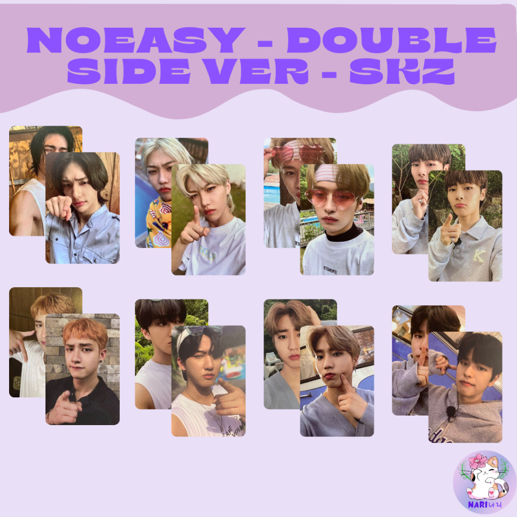 SET STRAY KIDS - NOEASY - DOUBLE SIDE ver - FANMADE em Oferta na Shopee