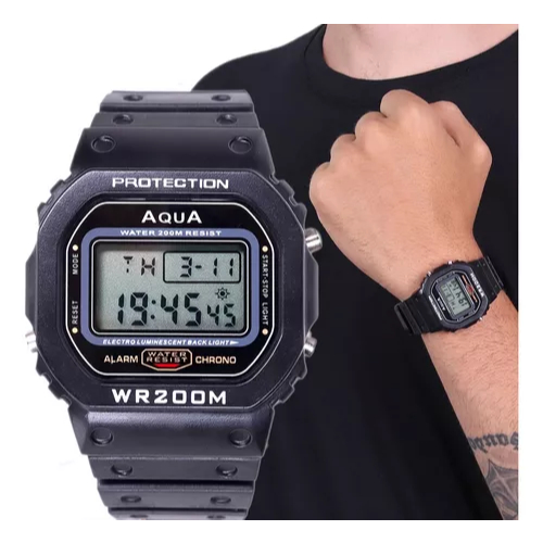 Relógio Masculino Aqua Digital Esportivo a Prova D'água